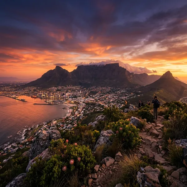 Table Mountain Sunset in Cape Town